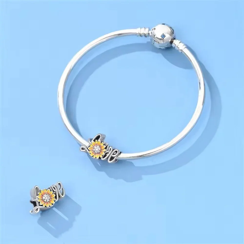 LOVE Sunflower Charm